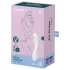 Satisfyer Curvy Trinity 5+ - rakendusega juhitav 2in1 vibraator (valge)