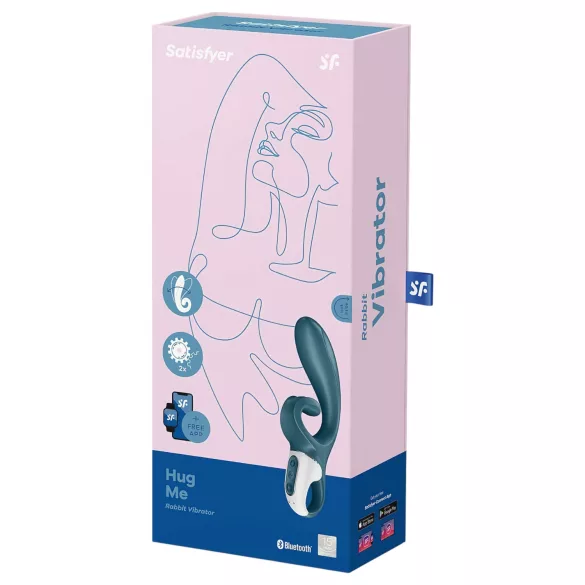 Satisfyer Hug Me - rakendusega juhitav kliitoriharuga vibraator (sinine)