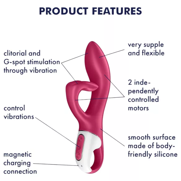 Satisfyer Embrace Me - akuga kliitorivibraator (punane)