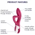 Satisfyer Embrace Me - akuga kliitorivibraator (punane)