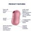 Satisfyer Cotton Candy - õhulainete kliitori vibraator (koral)