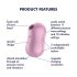Satisfyer Cotton Candy - akuga õhulaine kliitorivibraator (lilla)