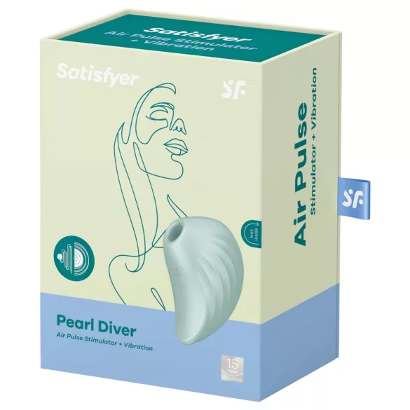 Satisfyer Pearl Diver - õhuvooluga kliitorivibraator - menta värv