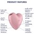 Satisfyer Cutie Heart - akulaadijaga kliitori imevibraator (roosa)