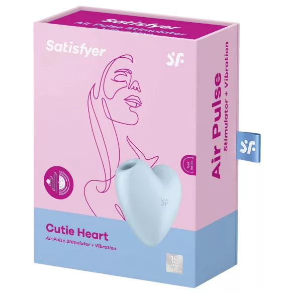 Satisfyer Cutie Heart - akuga õhulainetega kliitorivibraator (sinine)