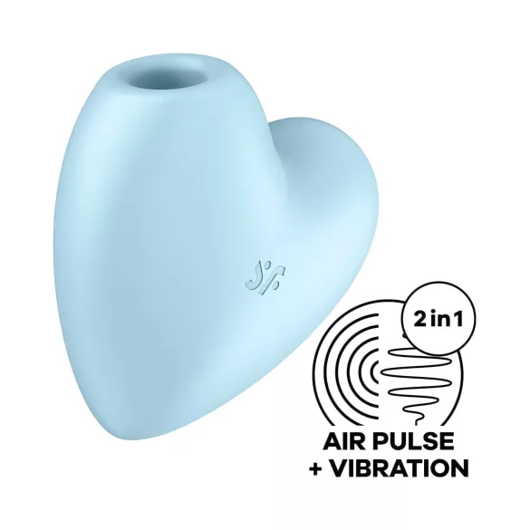 Satisfyer Cutie Heart - akuga õhulainetega kliitorivibraator (sinine)