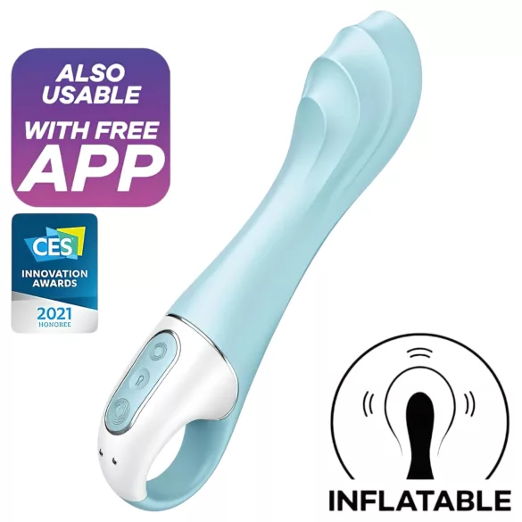 Satisfyer Air Pump Vibrator 5 - rakendusega juhitav (sinine)