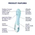 Satisfyer Air Pump Vibrator 5 - rakendusega juhitav (sinine)