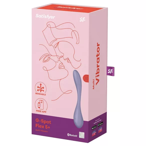 Satisfyer G-spot Flex 5 - rakendusega juhitav G-punkti vibraator (lilla)