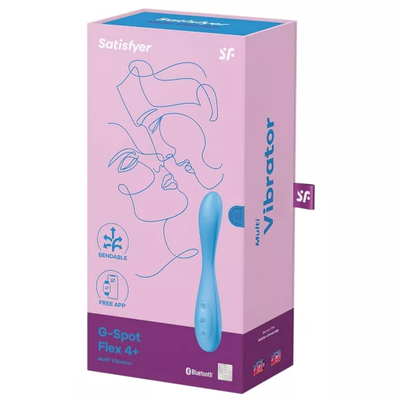 Satisfyer G-spot Flex 4 - rakendusega juhitav G-punkti vibraator (türkiissinine)