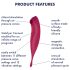 Satisfyer Twirling Pro - nutikas 2in1 kliitori vibraator (punane)