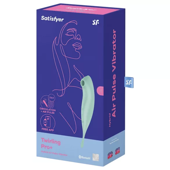 Satisfyer Twirling Pro - 2in1 nutikas kliitorivibraator - menta