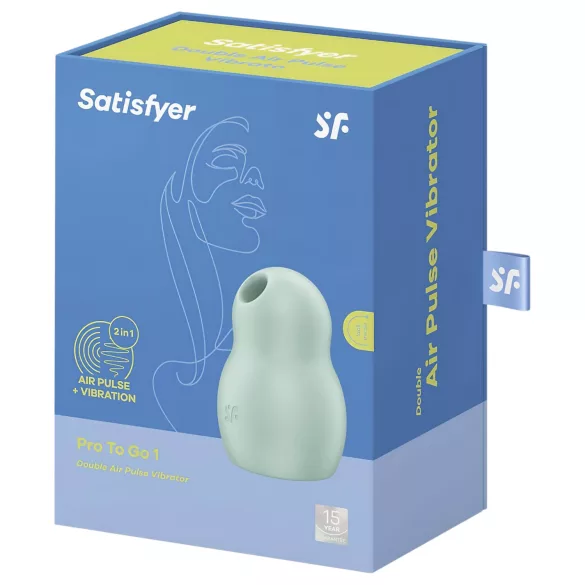 Satisfyer Pro To Go 1 - akuga õhulainetega kliitoristimulaator - menta