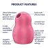 Satisfyer Pro To Go 1 - akuga, õhulaineline kliitoristimulaator (punane)