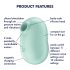 Satisfyer Pro To Go 2 - akuga, õhulainete kliitoristimulaator (münditoon)