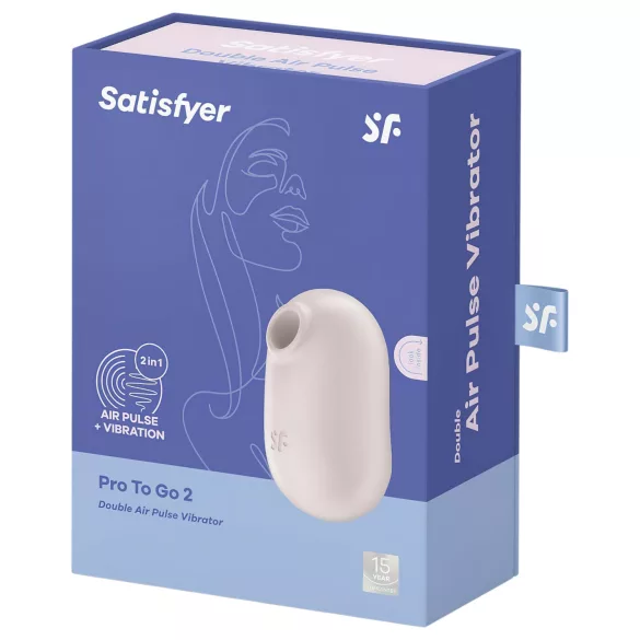 Satisfyer Pro To Go 2 - kliitoristimulaator õhulainetega - beež