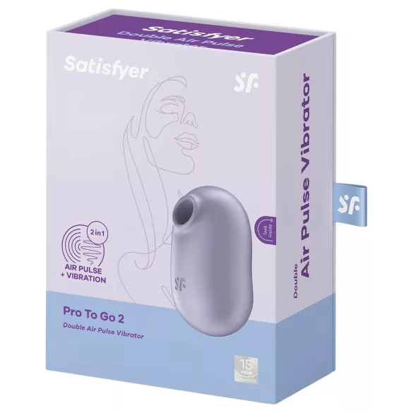 Satisfyer Pro To Go 2 - aku klitoristimulaator õhulainetega - lilla
