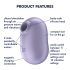 Satisfyer Pro To Go 2 - akutoitega õhulaine kliitoristimulaator (violetne)