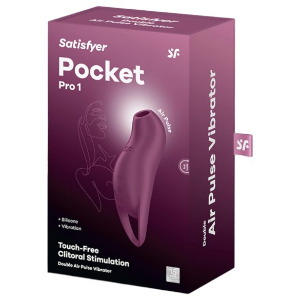 Satisfyer Pocket Pro 1 - aku, õhuvooluga kliimaksistimulaator - lilla