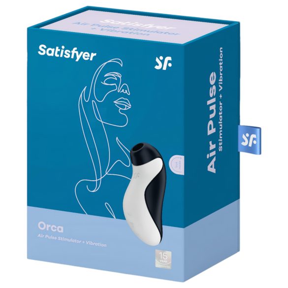 Satisfyer Orca - veekindel õhulaineriga kliimaksistimulaator - must-valge