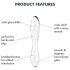 Satisfyer Dazzling Crystal 1 - kahekordne klaasdildo (läbipaistev)