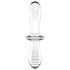 Satisfyer Double Crystal - kahepoolne klaasdildo (läbipaistev)