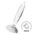 Satisfyer Sparkling Crystal - ribitud klaasdildo (läbipaistev)