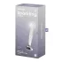 Satisfyer Sparkling Crystal - klaasist dildos - ribiline - läbipaistev