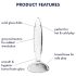 Satisfyer Sparkling Crystal - ribitud klaasdildo (läbipaistev)