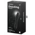 Satisfyer Dazzling Crystal 1 - kahepoolne klaasist dildo (must)