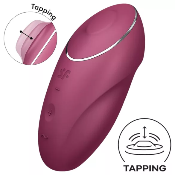 Satisfyer Tap & Climax 1 - 2-in-1 vibraator ja kliitoristimulaator - punane