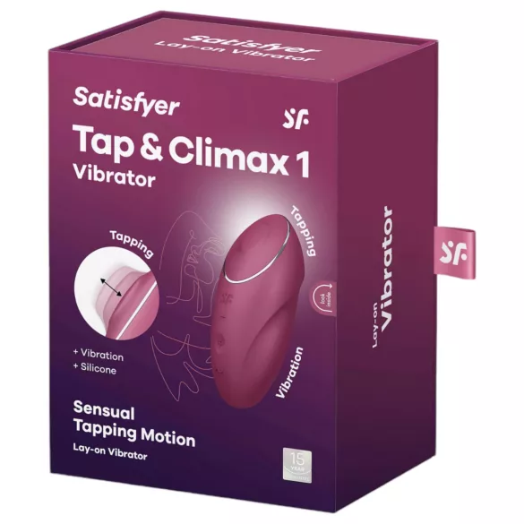 Satisfyer Tap & Climax 1 - 2-in-1 vibraator ja kliitoristimulaator - punane