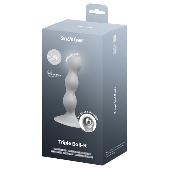 Satisfyer Triple Ball-R - pärlitega dildo - hall