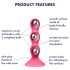 Satisfyer Triple Ball-R - anaalkuulivibraator - roosa