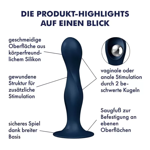 Satisfyer Double Ball-R - tupekuulid - kaalutud - sinine