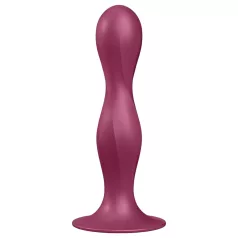 Satisfyer Double Ball-R - vaakumiga kaalutud dildo - punane
