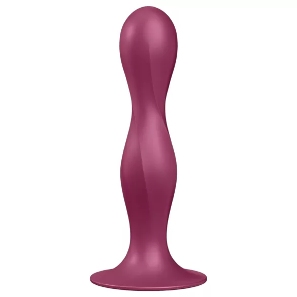 Satisfyer Double Ball-R - vaakumiga kaalutud dildo - punane