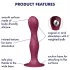 Satisfyer Double Ball-R - vaakumiga kaalutud dildo - punane