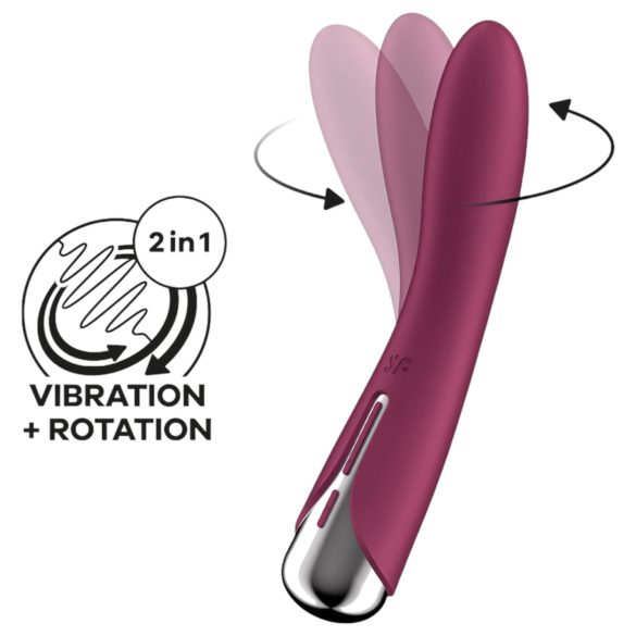 Satisfyer Spinning Vibe 1 - G-punkti vibraator pöörleva otsaga - punane