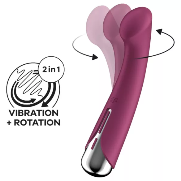Satisfyer Spinning G-Spot 1 - pöörleva peaga G-punkti vibraator (punane)