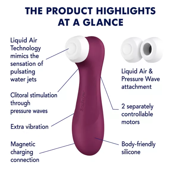Satisfyer Pro 2 Gen3 - rakendusega juhitav õhulainetega kliitoristimulaator (punane)