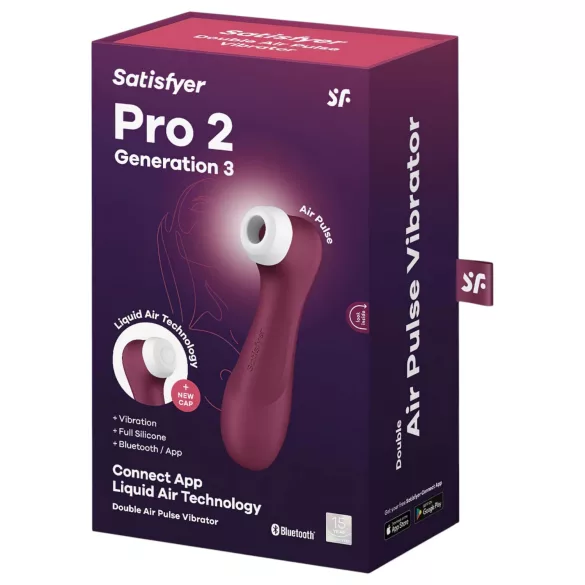 Satisfyer Pro 2 Gen3 - rakendusega juhitav õhulainetega kliitoristimulaator (punane)