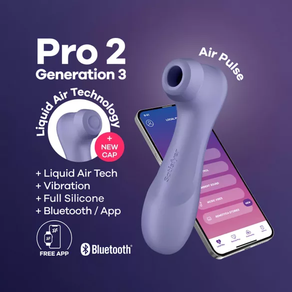 Satisfyer Pro 2 Gen3 - nutikas õhulainete kliitorivibraator - lilla