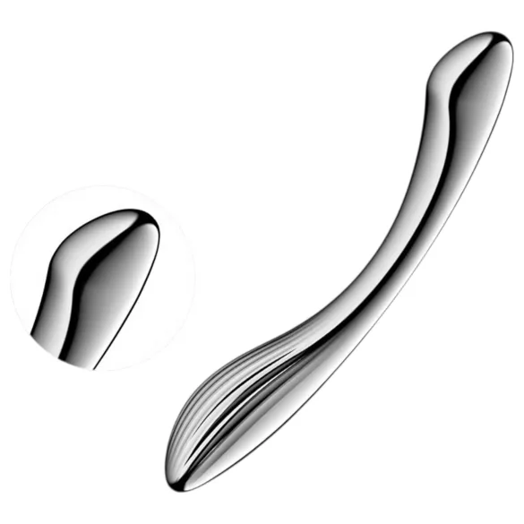 Satisfyer Pure Gravity 1 - terasest ribiline dildo - hõbedane