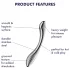 Satisfyer Pure Gravity 1 - terasest ribiline dildo - hõbedane
