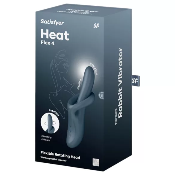 Satisfyer Heat Flex 4 - soojendusega kliitorivibraator käega - hall