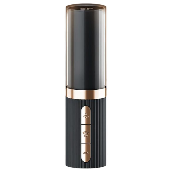 Satisfyer Deep Kiss - õhulainetevibraator huulepulgakujuline - must