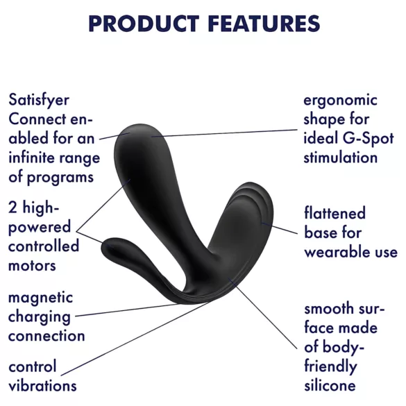 Satisfyer Top Secret+ - 3-haruline kantav vibraator (roheline)