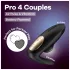 Satisfyer Pro 4 Couples - paaride õhulainevibraator - must