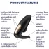 Satisfyer Pro 4 Couples - paaride õhulainevibraator - must